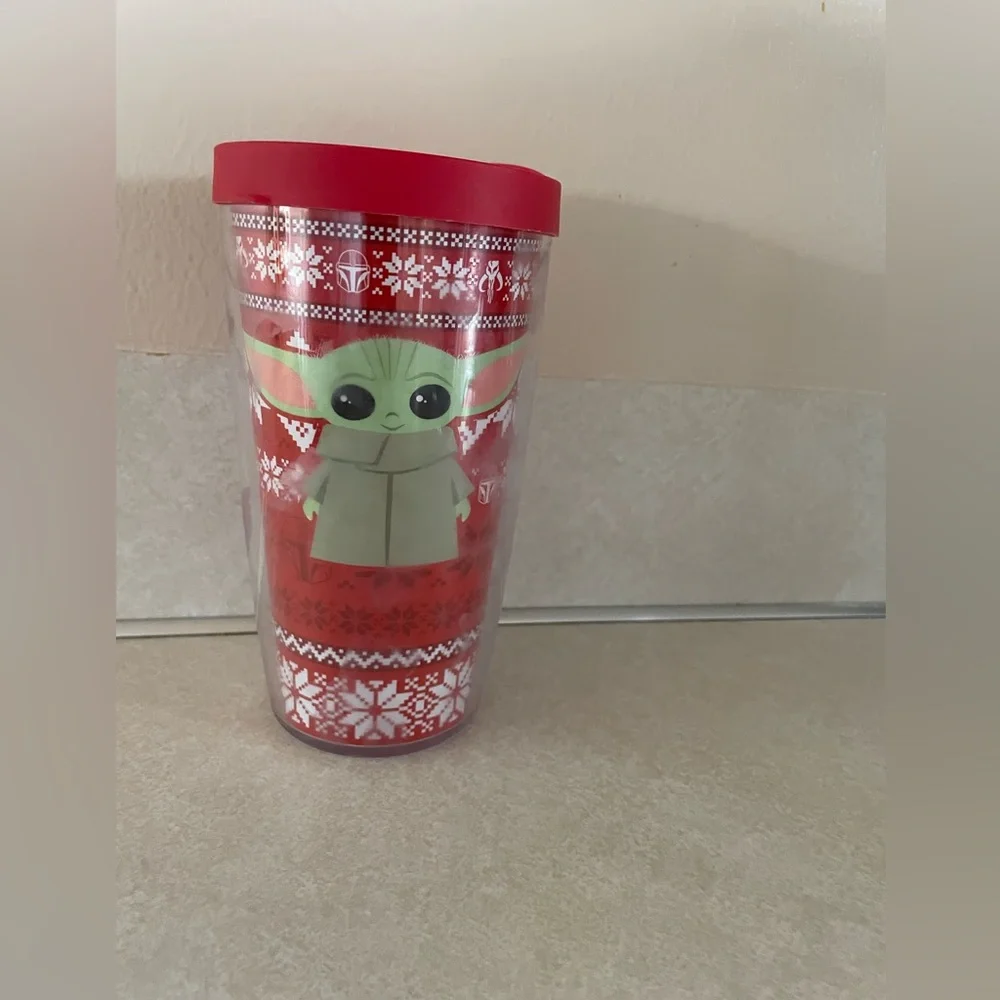 Baby Yoda Mandalorian Christmas the child star wars tervis cup 16 ounce coffee